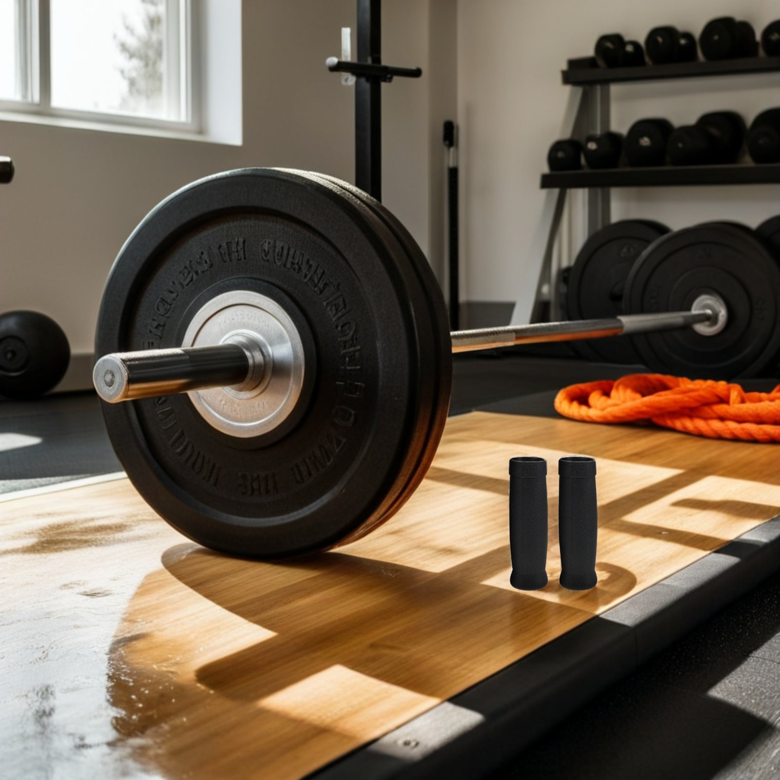 Fitness Equipment - 2 ชิ้น ที่จับบาร์เบล ที่พันด้ามจับแบบนุ่ม สำหรับดึงข้อ ยกน้ำหนัก