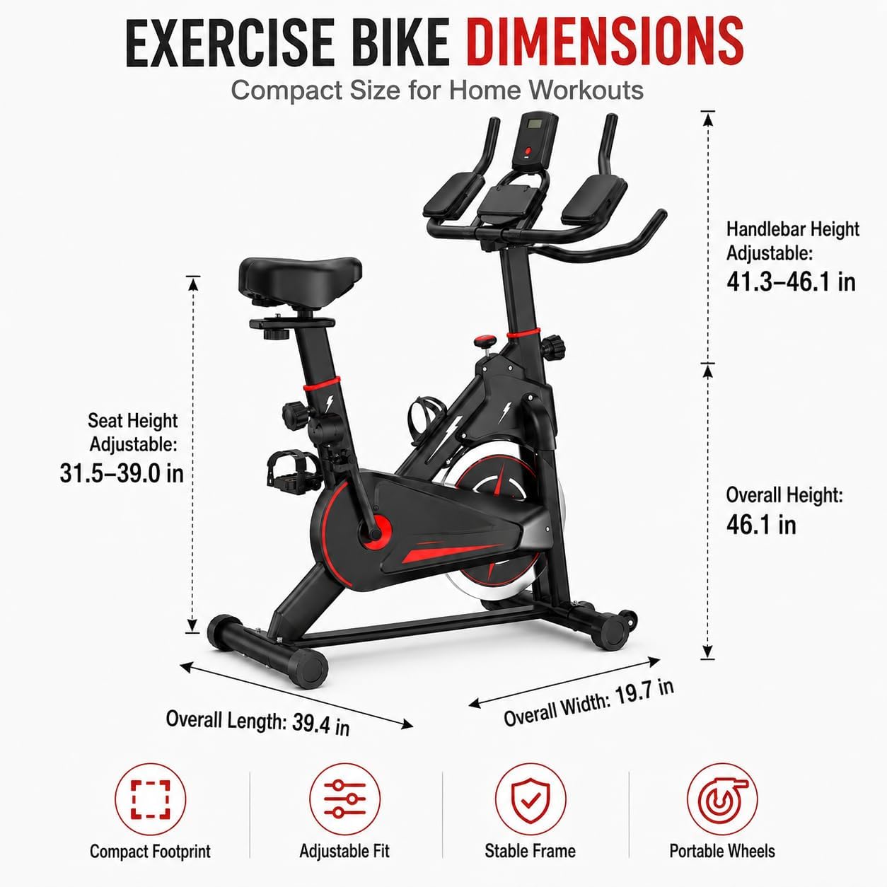 จักรยานออกกำลังกายแบบตั้งพื้นพ - Exercise Bike Magnetic Resistance บทวิจารณ์และราคา