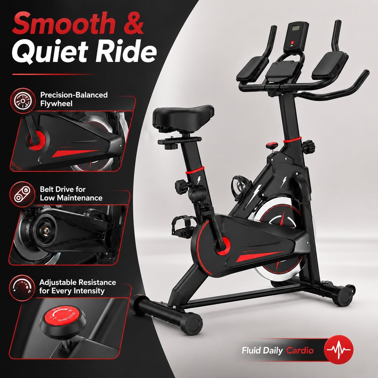 จักรยานออกกำลังกายแบบตั้งพื้นพ - Exercise Bike Magnetic Resistance บทวิจารณ์และราคา