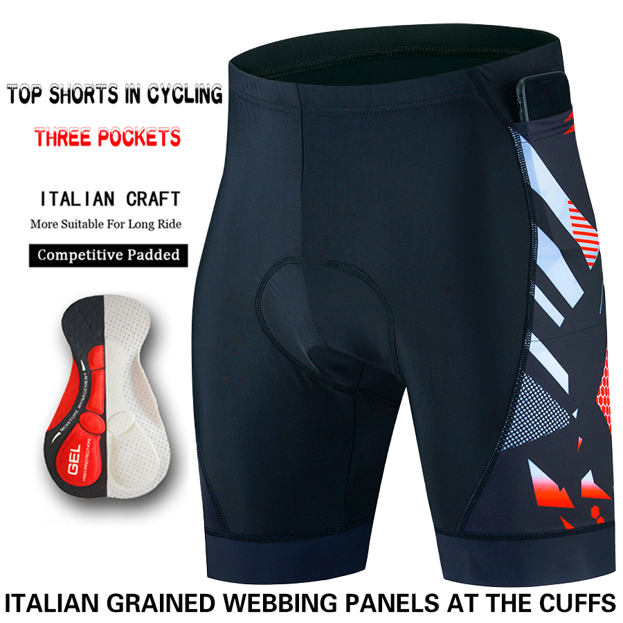 กระเป๋า3ใบกางเกงรัดรูปสำหรับขี - Padded Cycling Shorts 5D Gel บทวิจารณ์และราคา