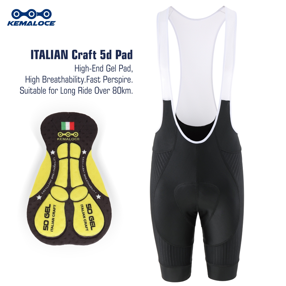 กางเกงปั่นจักรยานชาย KEMALOCE  - Padded Cycling Shorts 5D Gel บทวิจารณ์และราคา